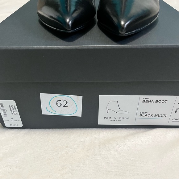 NIB: RAG & BONE Beha Boot/Ankle
Booties, Black, 3" Heel, Size 38.5 / 8.5 US - Picture 8 of 14